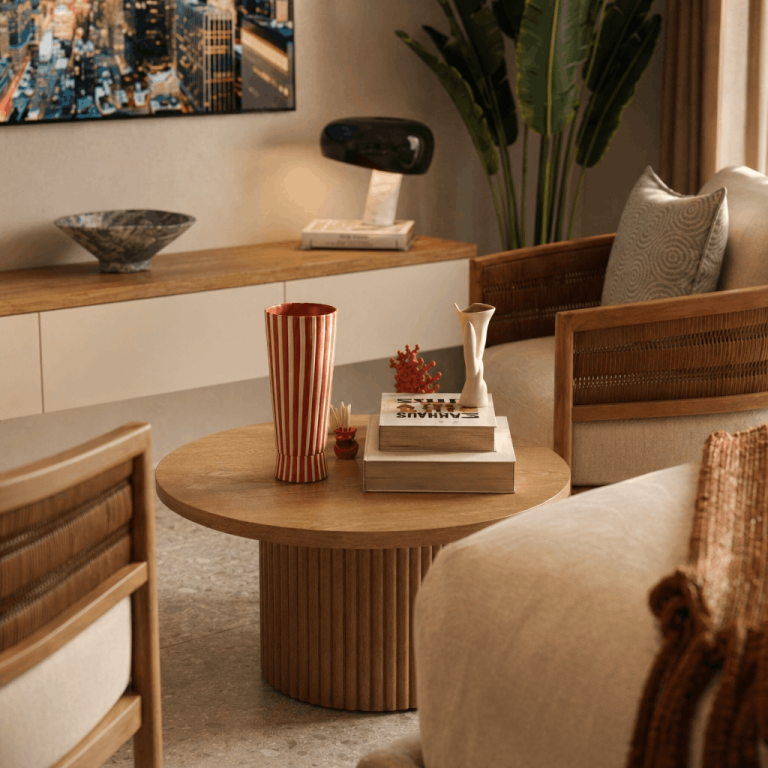 Salon oturma grubu ve sehpa detayı